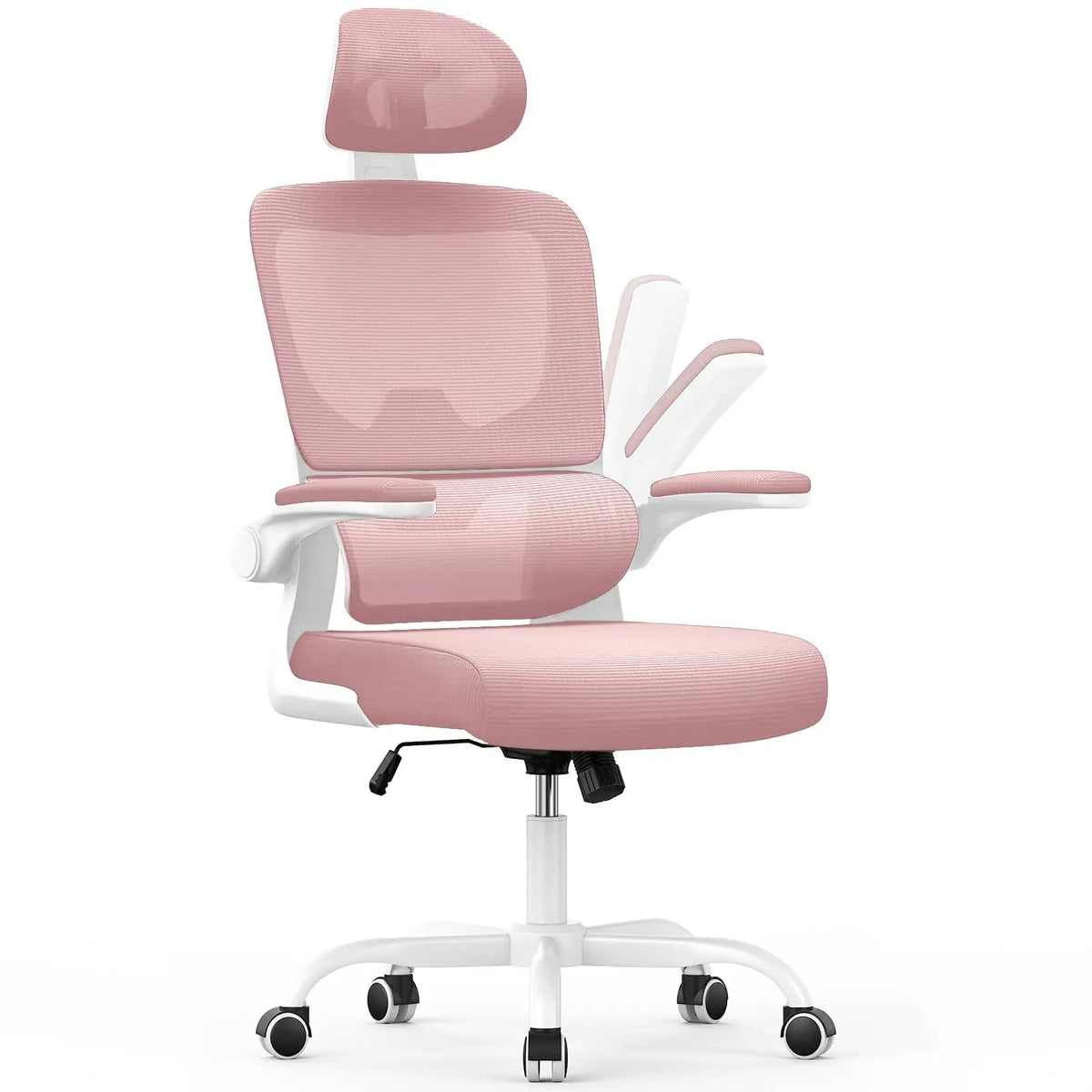 Ergonomic Office Chair Desk Chair with Folding Armrest Height-Adjustable Breathable Backrest Swivel Gaming Chair