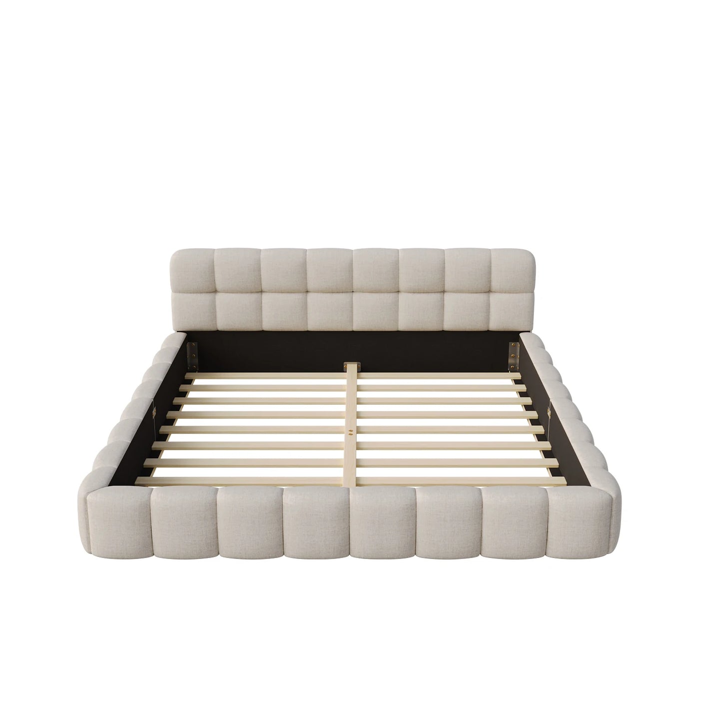 Bed 140x200-Double bed 140x200-Upholstered bed with soft back-Adult bed in SK style