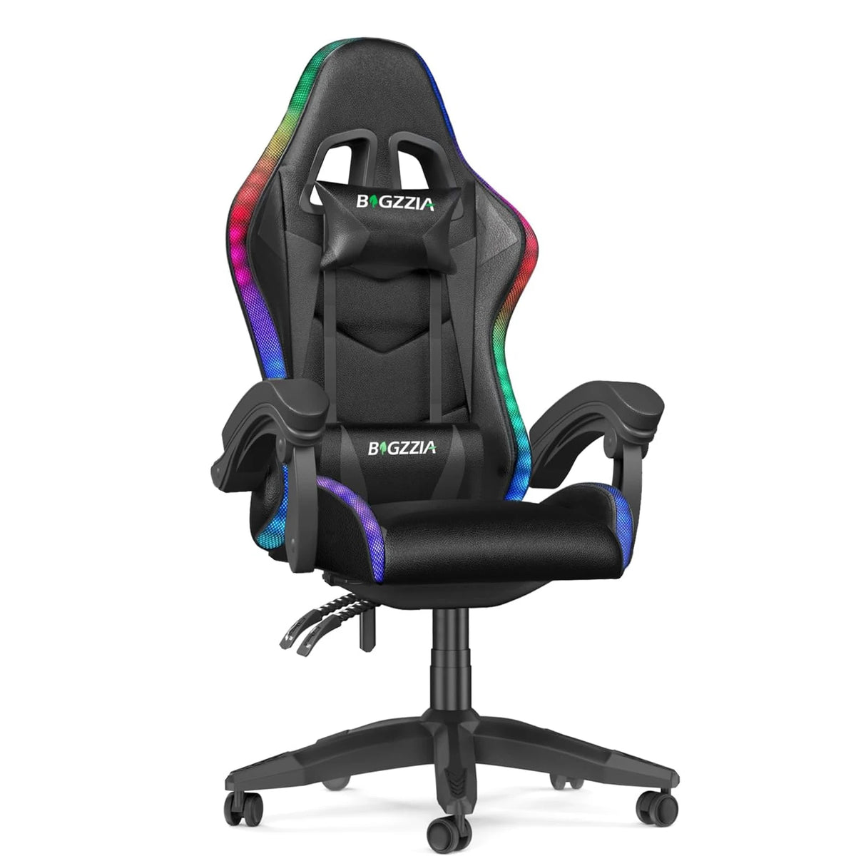 Gaming Chair with LED RGB Gaming Chairs Ergonomic PC Chair with Headrest Gaming Chair RGB Light Lighting Computer Chair