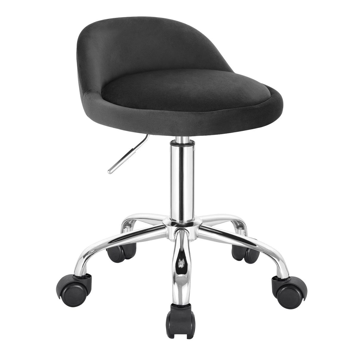 WOLTU Swivel Office Stool with Wheels Height Adjustable Computer Chair With Low Backrest Work  Roller Rocker Dressing Stool