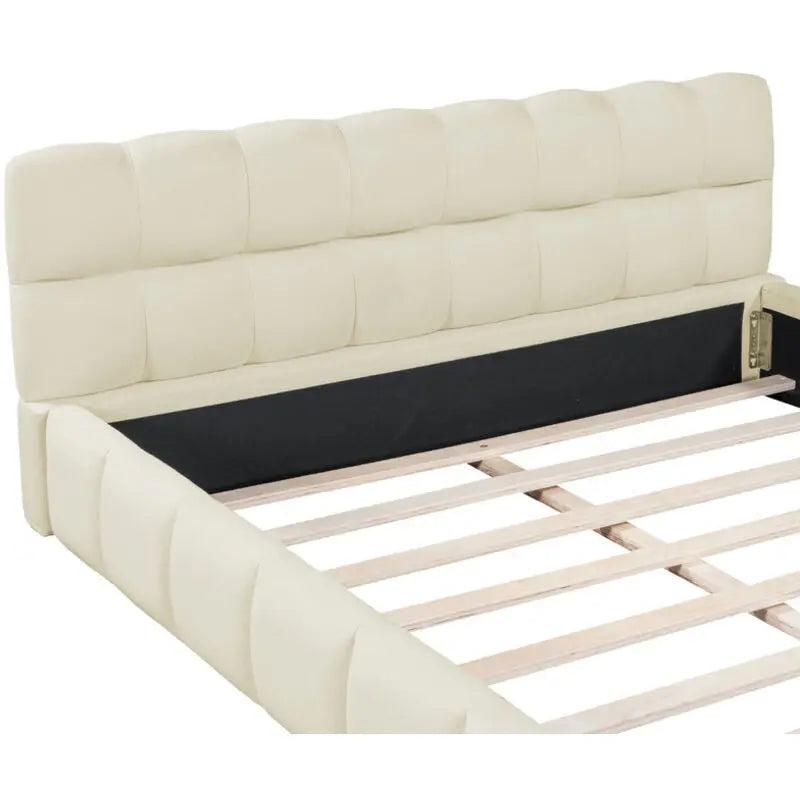 Bed 140x200-Double bed 140x200-Upholstered bed with soft back-Adult bed in SK style