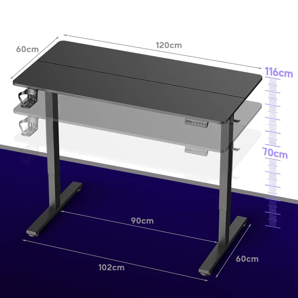 Height-Adjustable Electric Desk with Memory Smart Pannel Standing Desk, Adjustable Computer Desk Office Table for Home Office