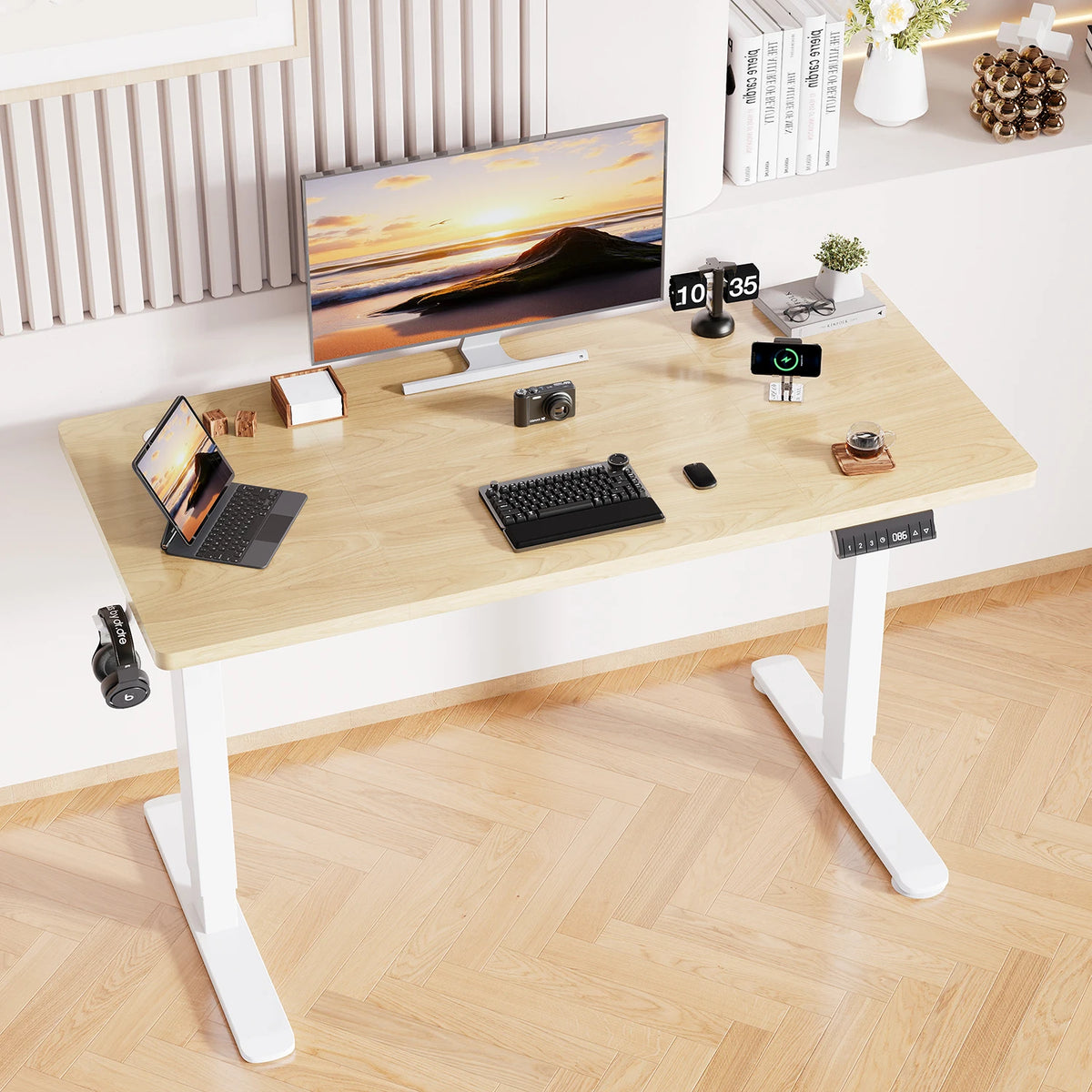 Devoko Electric Height Adjustable desk 160x80 cm 3 Memory Hand Control with USB