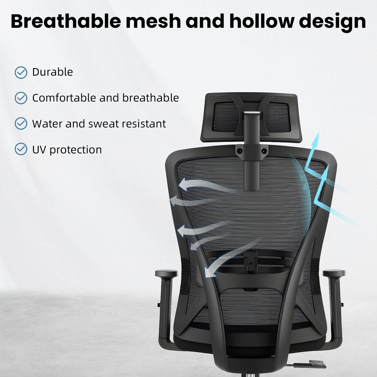 Durrafy Office Chair Computer Desk Chair Ergonomic Executive Task Chair with Lumbar Support Adjustable Swivel Chair black