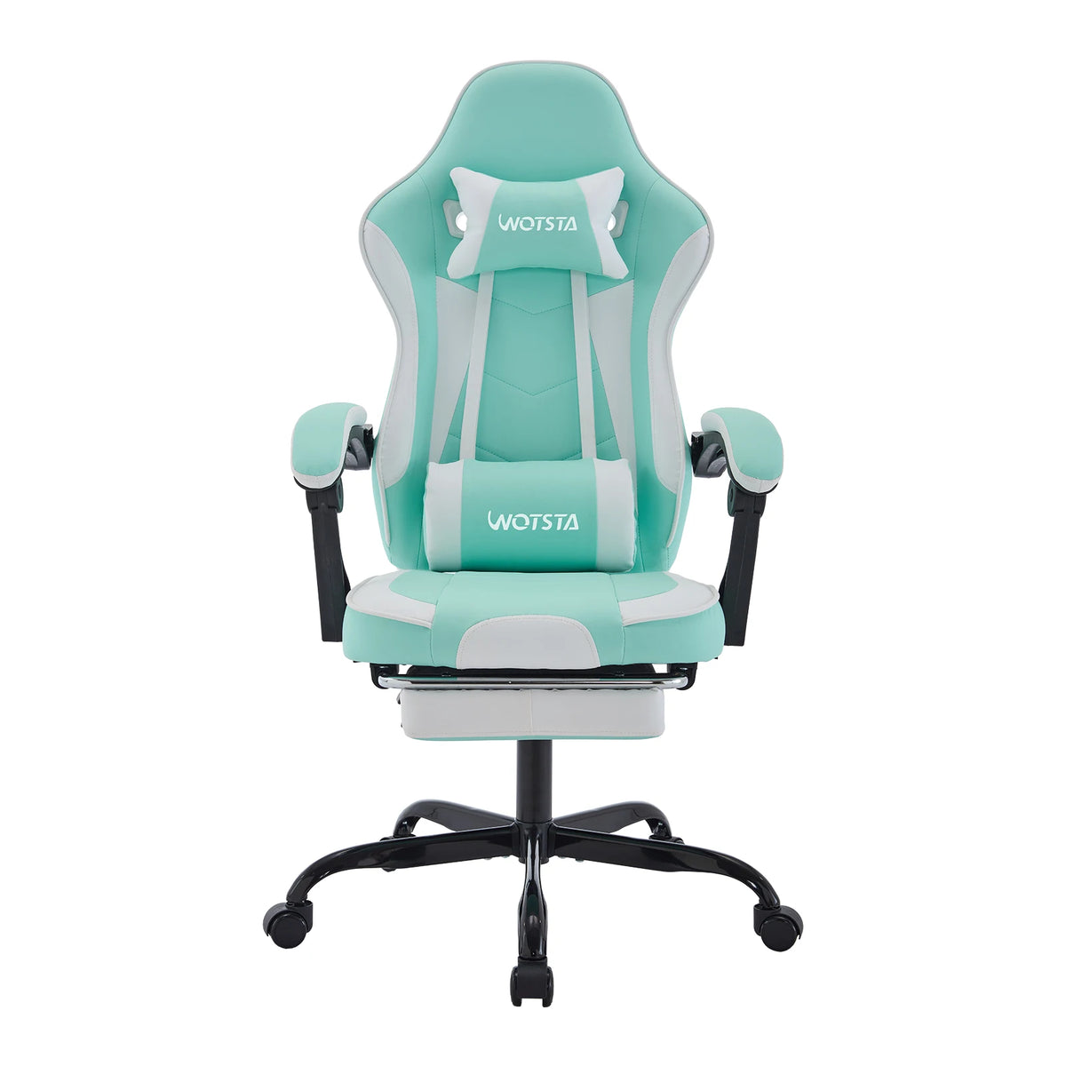 WOTSTA Gaming Chair with Footrest Gamer Chairs Ergonomic with Lumbar Cushion Headrest Chair Height Adjustable Computer Chair