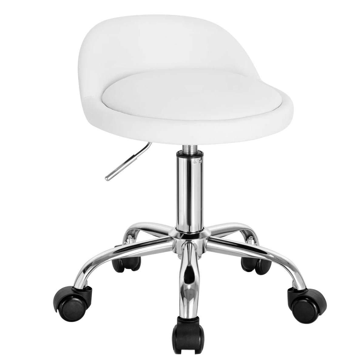WOLTU Swivel Office Stool with Wheels Height Adjustable Computer Chair With Low Backrest Work  Roller Rocker Dressing Stool