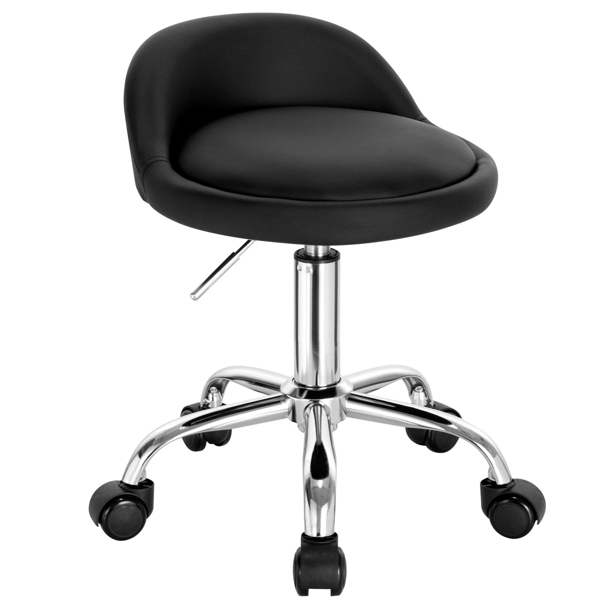 WOLTU Swivel Office Stool with Wheels Height Adjustable Computer Chair With Low Backrest Work  Roller Rocker Dressing Stool