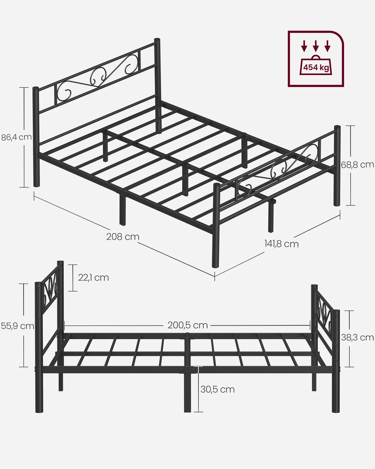 VASAGLE bed