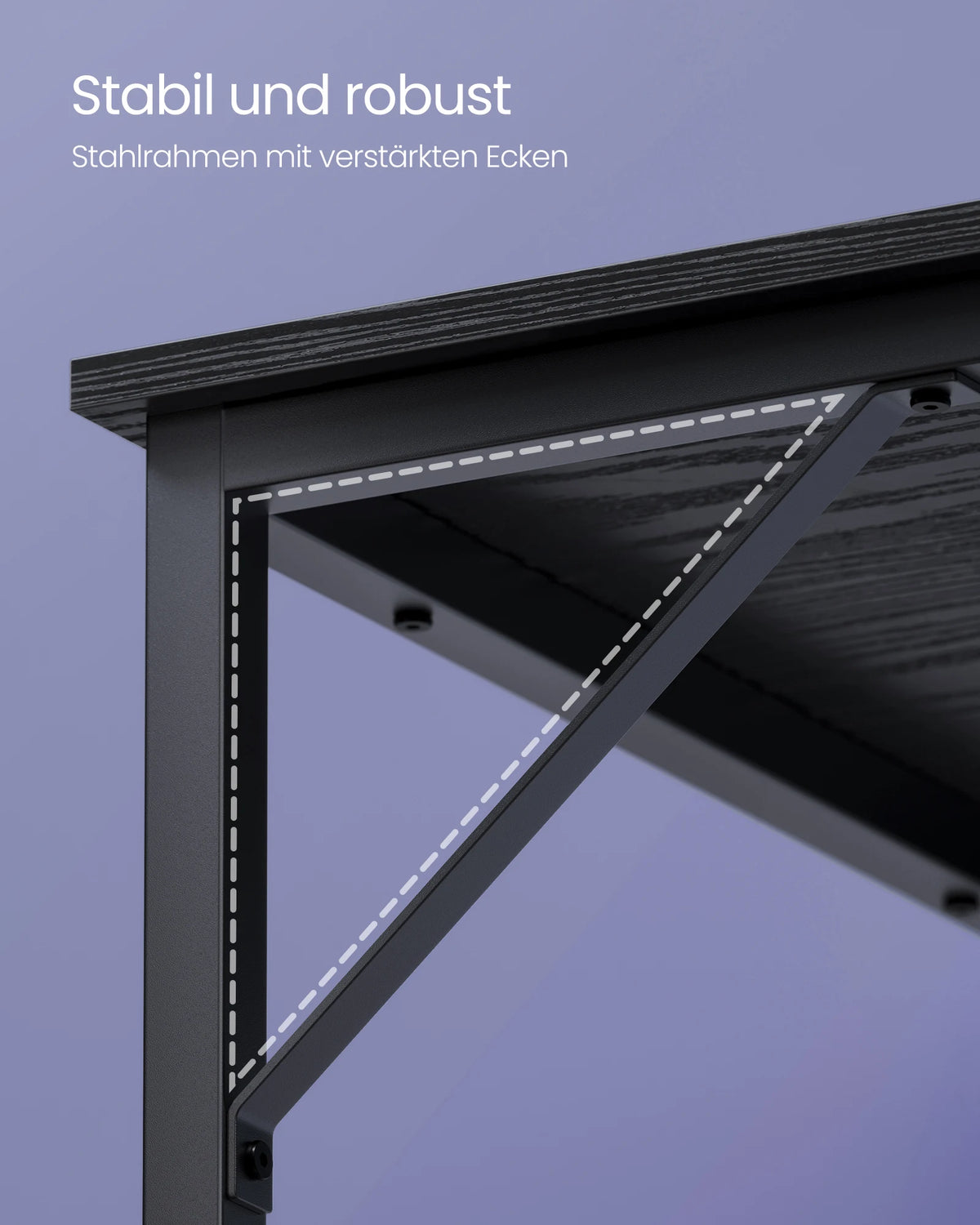 VASAGLE Desk, Small Computer table, office table for Study, Bedroom, 60x120x76 cm Industrial Design