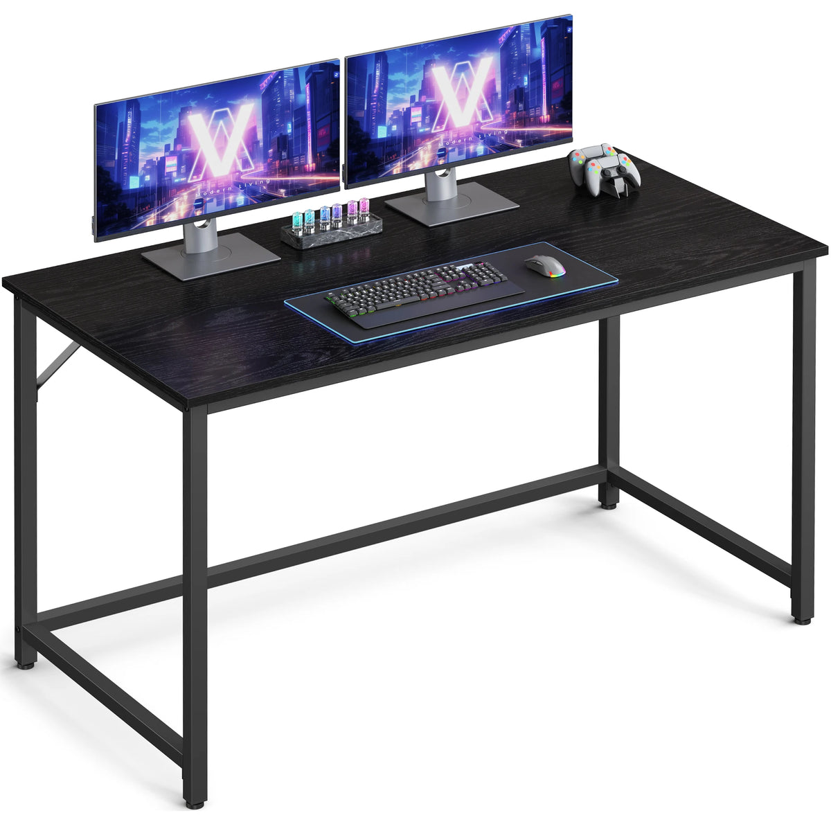 VASAGLE Desk, Small Computer table, office table for Study, Bedroom, 60x120x76 cm Industrial Design